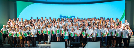 People at a Teva conference.