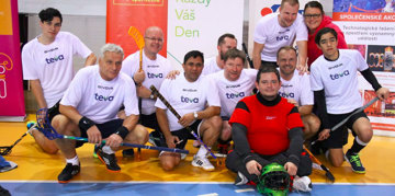 Teva floorball team.