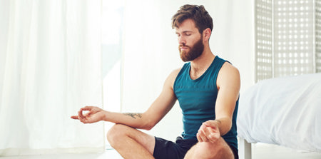 Man meditating