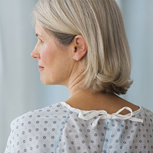 Patient looking to the side.