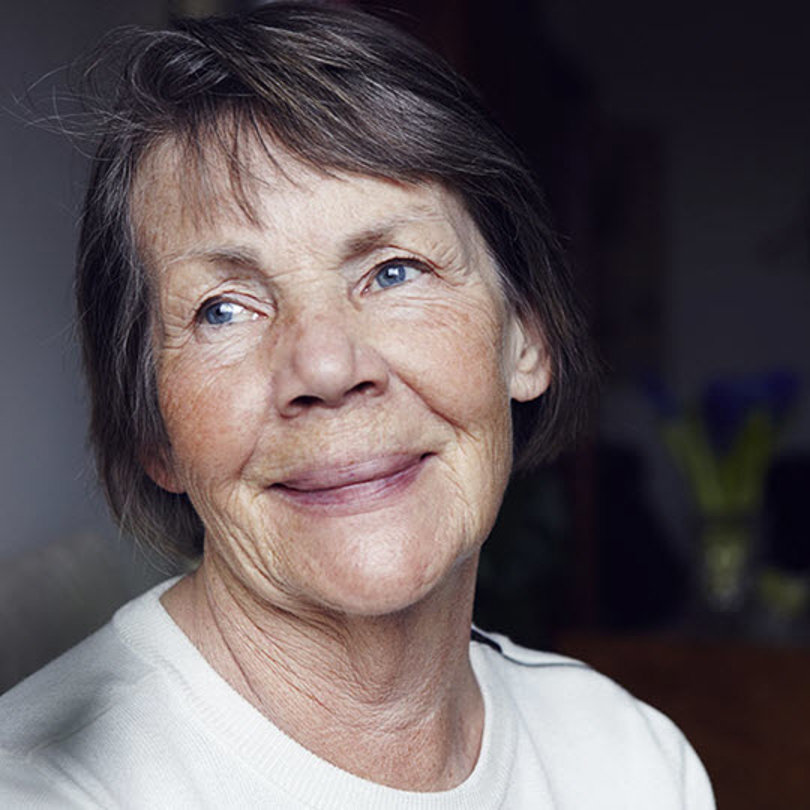 Elderly woman smiling
