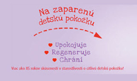 Na zaparenú detskú pokožku | Upokojuje | Regeneruje | Chráni |Viac ako 85 rokov skúsenosti v starostlivosti o citlivú detskú pokožku!